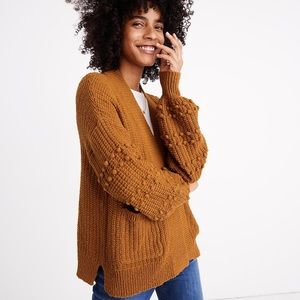 Madewell Bobble Cardigan in Yellow Mustard
